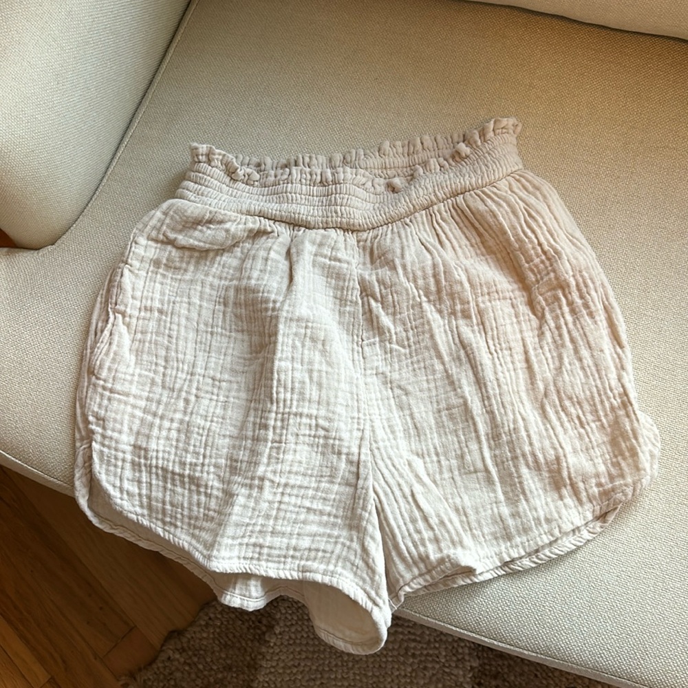 SOLD Tan Linen Shorts Aerie